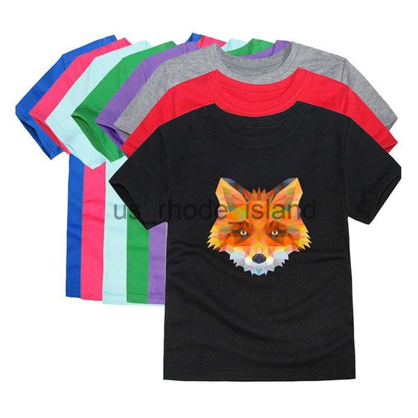 

t-shirts 3d print fox kids cotton t shirt boy t-shirt summer tshirts for boys shirts short sleeve cartoon children clothes sports tshirt x06, Blue