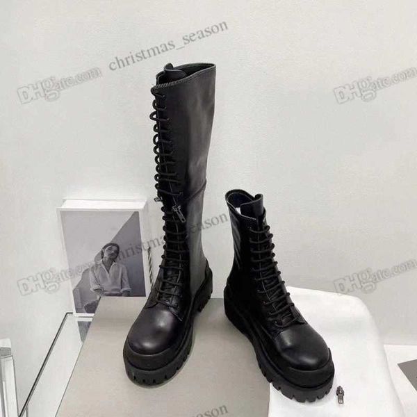 

wear two womens boots paris platform shoes knee boot fashion classic zipper fastener bandage woman black comfortable leather superior paris
