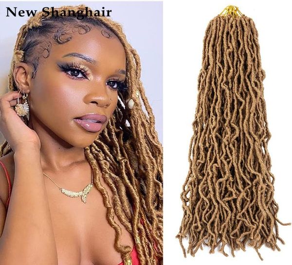 

24 inch new soft locs crochet hair for natural butterfly style braids black curly and pre looped synthetic braiding hair bs255392476