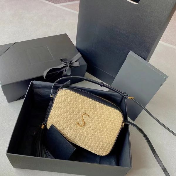 

luxury straw raffias lou clutch bag womens designer cool shoulder satchel bags canvas cross body weave messenger hand bags mens chain tote v