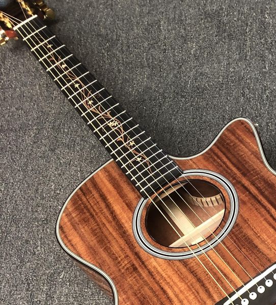 

41 inches k24c koa wood acoustic guitar k24ce electric acoustic guitarra all koawood