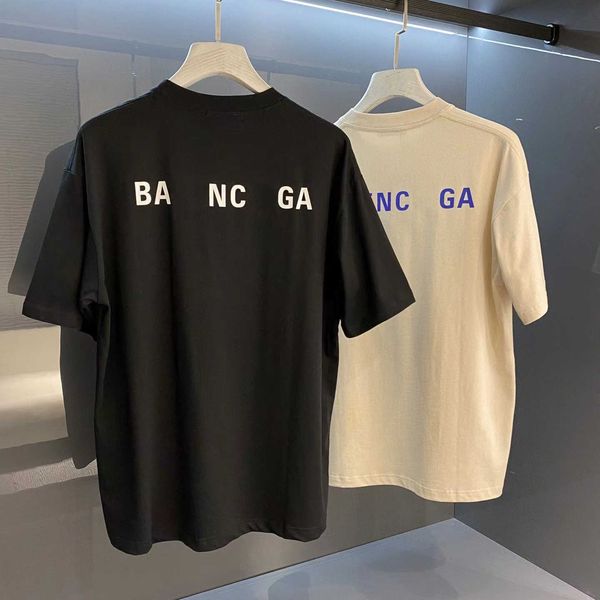 

france brands ins funny t shirts paris b letter print graphic black rice white cotton round neck france designer classics couple men womans, White;black