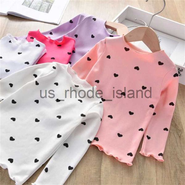 

t-shirts cotton baby girls t-shirt long sleeve spring kids turtleneck bottoming tshirts for children girl clothes x0628, Blue