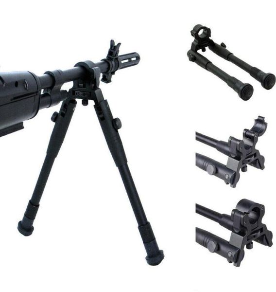

airsoft m4 ar 15 accessories aluminum tactical aluminum alloy adjustable 69 inches rifle bipod for hunting shooting black1596497