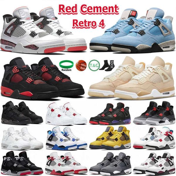 

with box 4s men basketball shoes 4 retro midnight navy red cement thunder military black cat lightning university blue pn dust women trainer