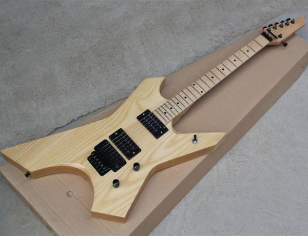 

two colors electric guitar with floyd roseashzebra wood bodycan be customized as request6751298