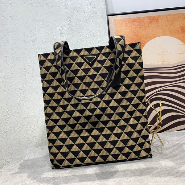 

women handbag designer symbole bag in embroidered fabric tote bag triangle jacquard fabric handbags large totes shoulder bags cross body pur