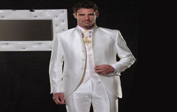 

and fine mandarin lapel groomsmen three buttons groom tuxedos men suits weddingpromdinner man blazerjacketpantstie9160268, Black;gray