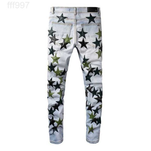 

men's jeans amirs designer fashion pants cool stylish leisure ripped brand high street skinny green star youth craft elastic slim etra, Blue