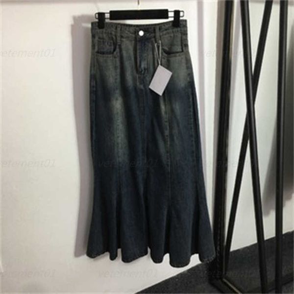 

summer jean skirt designer clothing women lotus leaf hem high waist skinny blue denim half skirts for womens dressy casual, Black