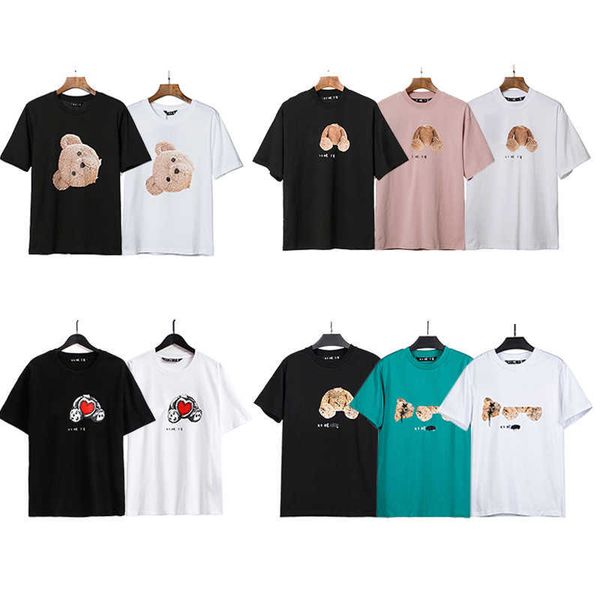 

men's t shirts designer pa t shirt luxury tees print palms t shirts mens womens angles short sleeve casual crew neck clothing clothes, White;black