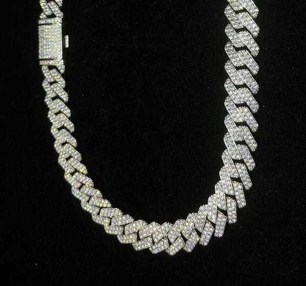 

fine jewelry necklaces 10mm cuban link chain 925 sterling silver hip hop jewelry miami iced out vvs moissanite cuban men chain