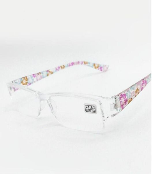 

fashion colors unbreakable reading glasses women men ultralight anti fatigue flower temple presbyopic magnifier 808438