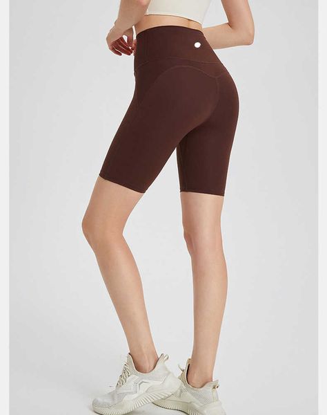 

ll-118 yoga shorts shorts summer suit align women's sports seamless high waist 4-point pants running fitness gym underwear workout shor