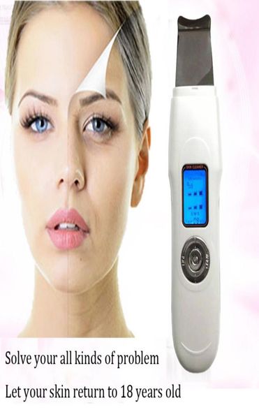 

lcd ultrasonic deeply skin facial cleaner scrubber ems ion pore cleanser blackhead removal peeling shovel face exfoliator2927694