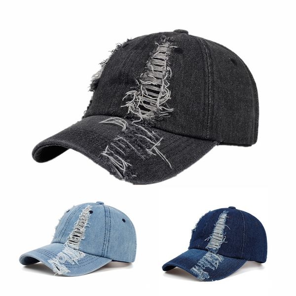 

vintage washed distressed baseball cap golf dad hat for men women, Black;white