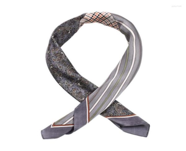 

women bandanas multifunction 70 70cm bandana silk scarf satin small square shawls and scarves foulard neckerchief neck ties6239660, Blue;purple