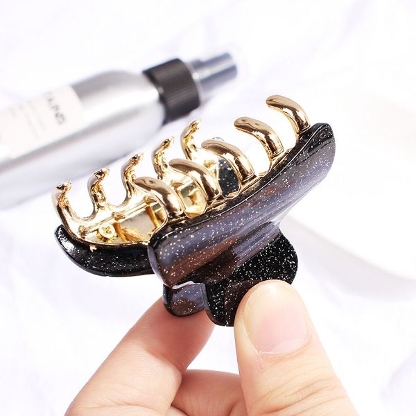 

fashion blogger designer jewelry acrylic grip clip, solid color hair clip, coiled hair shark clip accessories barrettes hair wholesale zj90, Slivery;golden