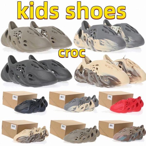 

kids running slippers onyx mx sand grey baby slipper foam youth big boys girls sneakers kid tainers eva slides infants childrens desert bone, Black