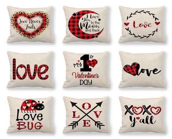 

123 designs valentines pillows case valentine039s day letter printing heart pillow cover 4545cm sofa nap cushion covers home d7829136