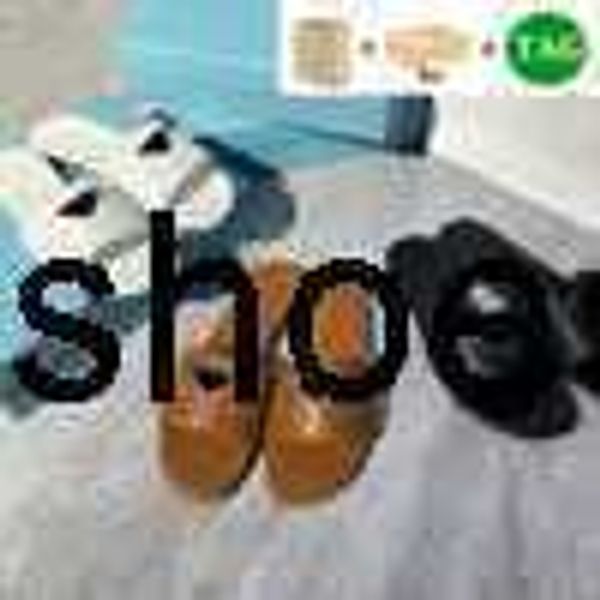 

women's thick board triangular leather slippers with fashion box, Black