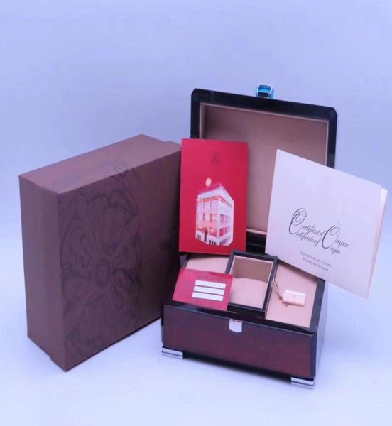 

original matching papers security card gift bag wood watch box for pp boxes booklets watches print custom card watch case4687502, Black;blue