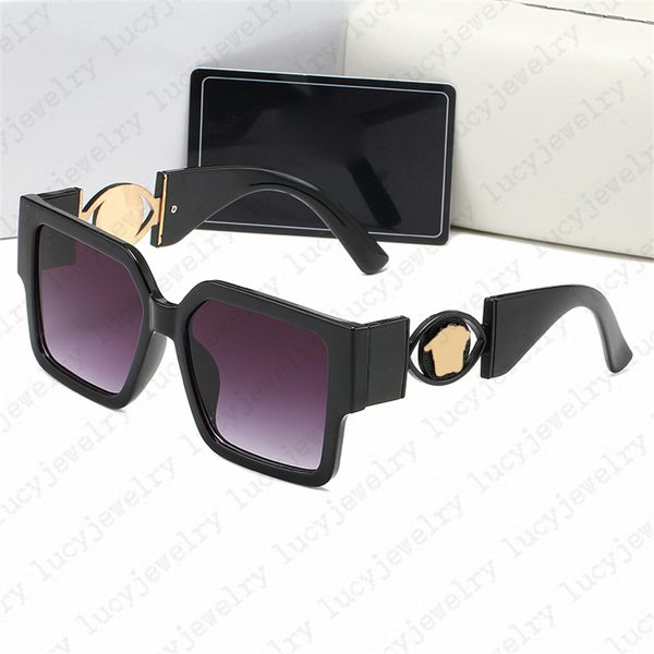 

2023 designer sunglass shades simplicity fashion sunglasses classic sun glass print goggle adumbral 5 color option essential for summer, White;black
