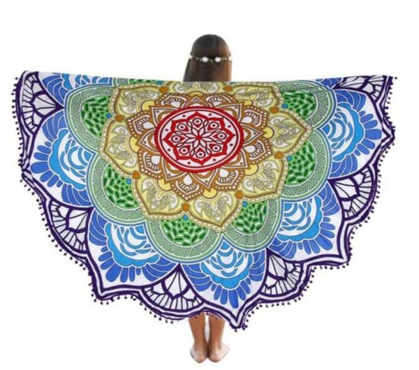 

whole2016 new and multicolor round beach pool home shower towel blanket table cloth yoga mat nov148393299