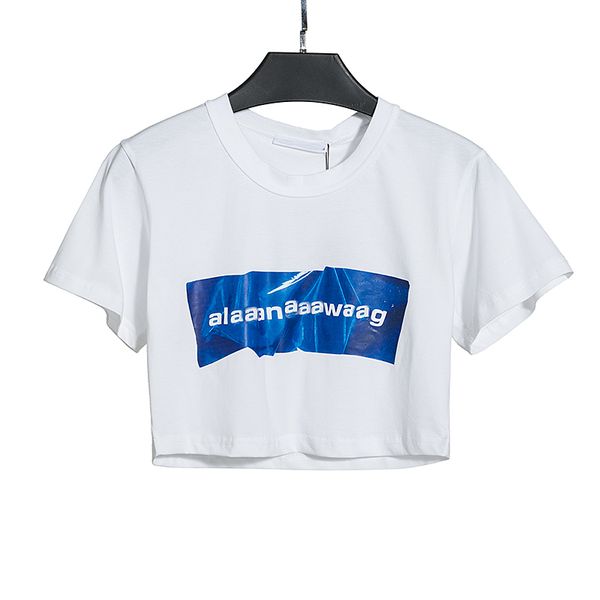 

crew neck t shirt designer for women shirts with letter and dot fashion tshirt with embroidered letters summer short sleeved tee woman clot, White