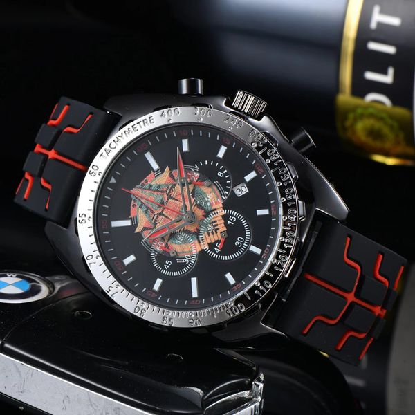 

men's watch waterproof quartz watch watches movement rubber strap fashion watch, Slivery;brown