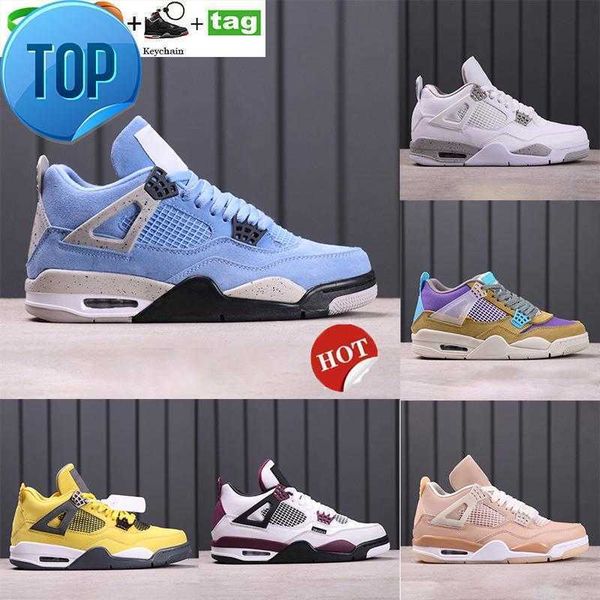 

4 4s men basketball shoes university blue white oreo paris metallic purple black cat shimmer taupe haze bred women sneakers trainers
