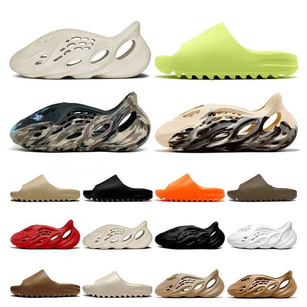

with box foam runners slipper designer mens slides bone white onyx mx ararat ochre stone sage slide lantoufle foamrunner sneakers size eur 3, Black