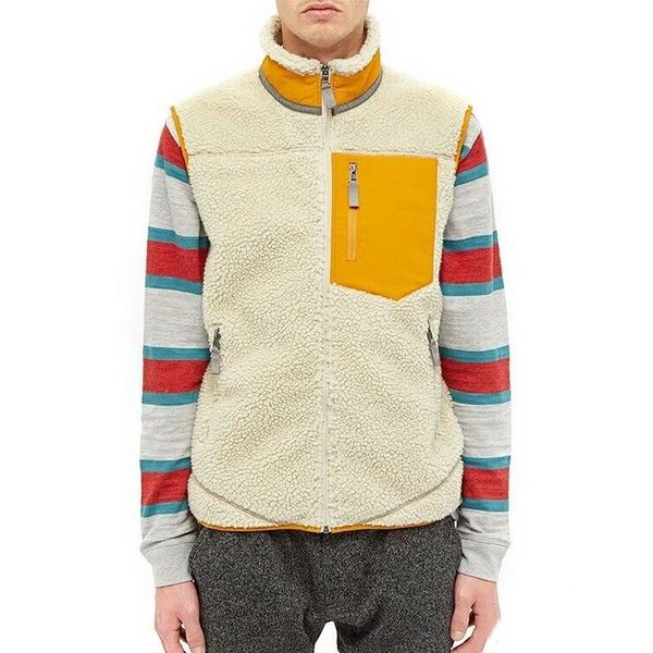 

designer vests parkas s jackets lamb fleece vest for men and womens outerwear fleece jacket thick warm down couple coats loose369, Black;white