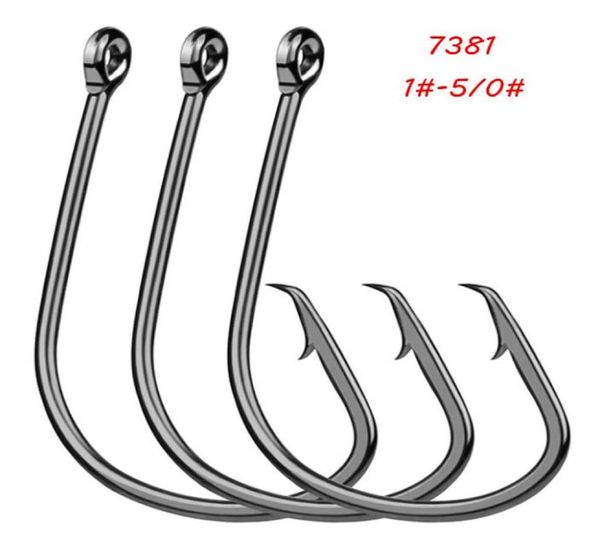 

6 sizes 150 7381 sport circle hook high carbon steel barbed hooks fishhooks asian carp fishing gear 200 pieces lot w41854947