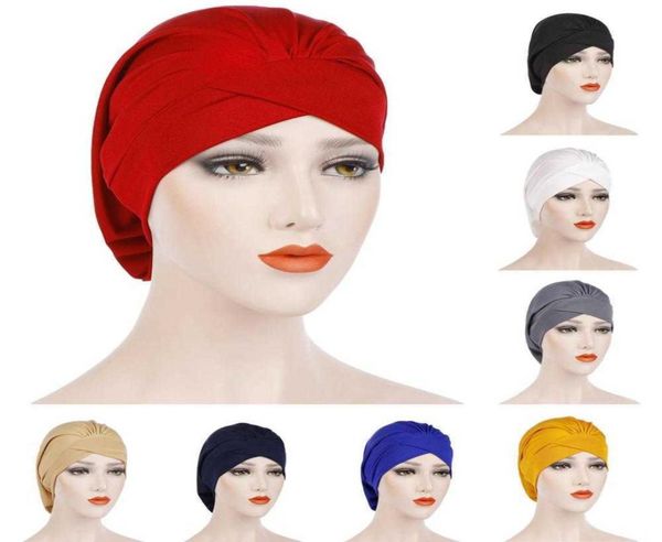 

muslim women turban india headscarf sleep night cap beanie bonnet hair loss chemo caps islamic hat headwear stretch head wrap x0801552455, Blue;gray