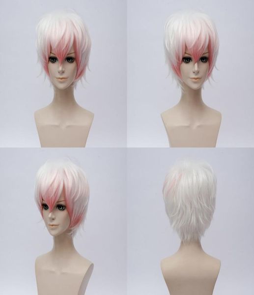 

mystic messenger saeran game costume cosplay wig0123454980154, Black;brown