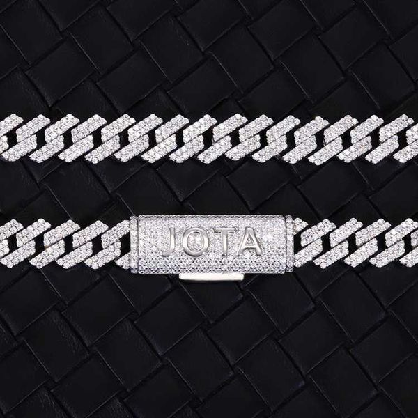 

soild 925 silver 8-10mm wide hip hop cuban link moissanite diamond iced out 14k 18k gold plated necklace chain