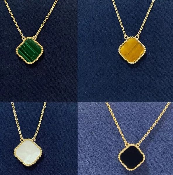 

18k gold plated necklaces luxury designer necklace flowers four-leaf clover cleef fashional pendant necklace wedding party jewelry van desig, Silver