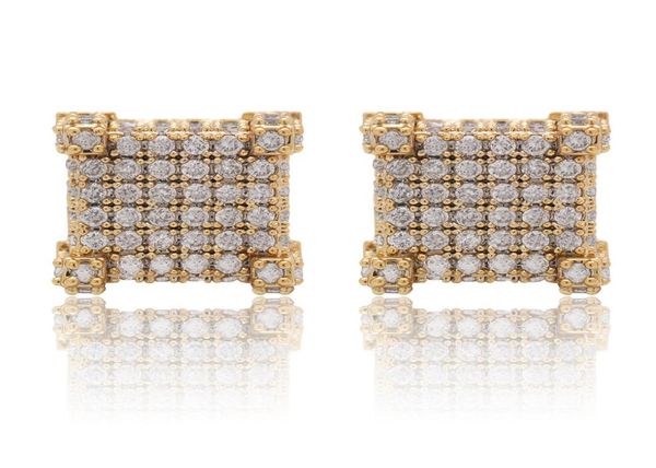 

pop hiphop zircon studs lady039s studs hiphop jewelry inlaid with drill studs plated jewelry for women earrings bling bling2226521, White