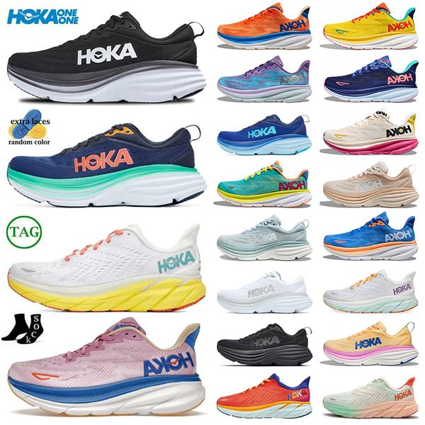 

hoka people clifton 9 8 one one running shoes hokas bondi 8 carbon women men low mesh trainers triple black on white cloud kawana sports sne