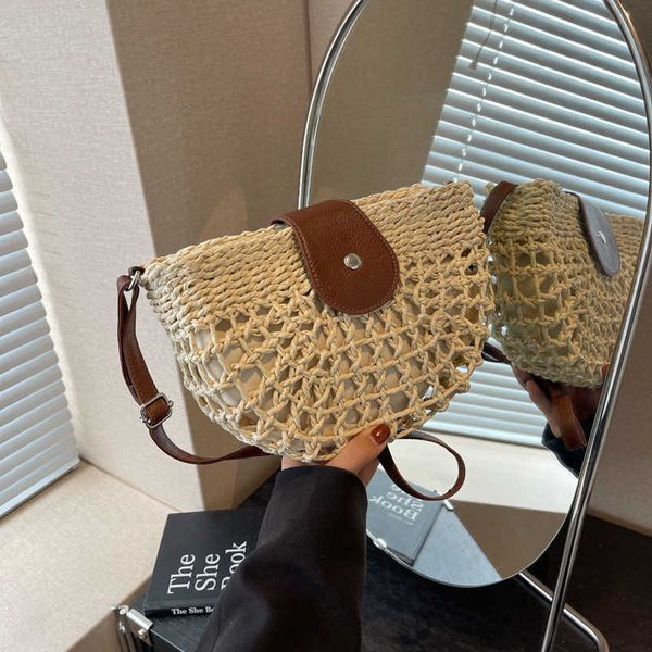 

new straw woven bag with contrasting colors and hollowed out small semicircle woven bags ingles houlderb agsm allre freshingca sualwo mensba