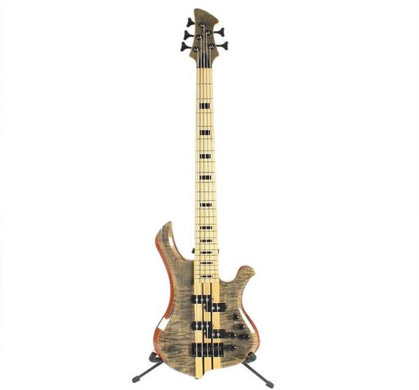 

electric bass guitar neck thru body through 5 five string strings8504697
