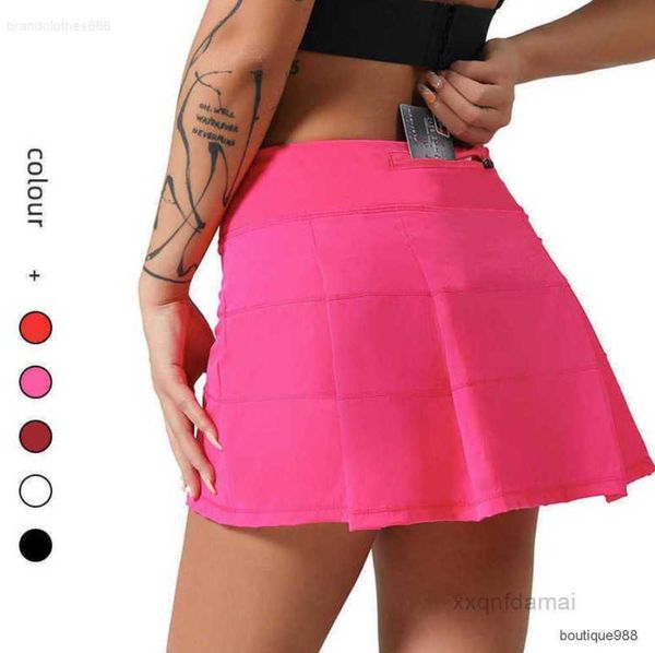 

lulus pleated tennis skirt women clothes sports shorts female running fitness dance yoga underwear beach biker sunscreen design lulus lemons, White;black