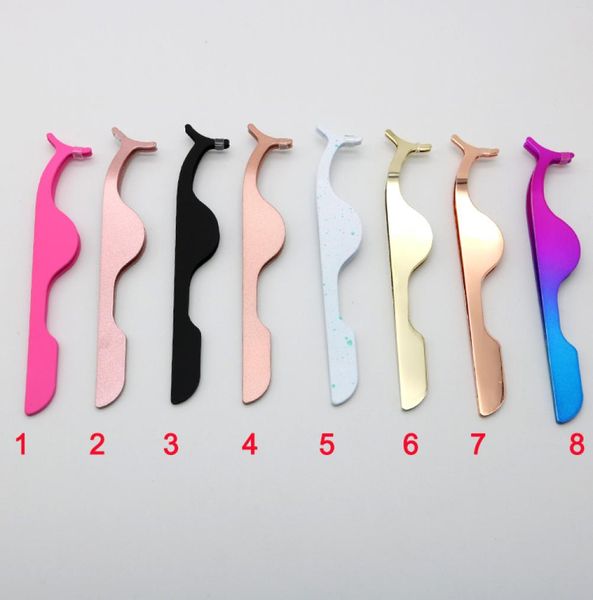 

private label glitter false eyelashes tweezer beauty tools gold rose gold eyelash tweezers with custom packaging eye makeups tools3776339