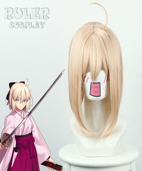 

anime fategrand order okita souji cosplay wig0123456775261491195230, Black