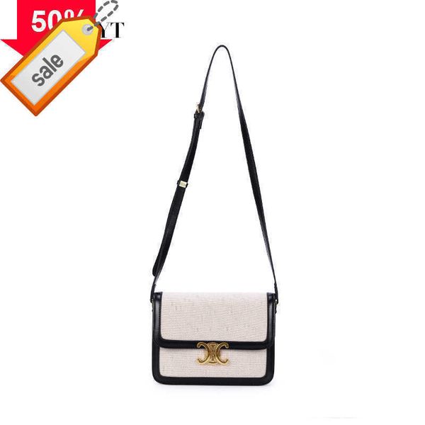 

designer bags triumphal arch tofu bag canvas leather female 2022 one shoulder msenger small square beige burnt sugar black factory direct sa