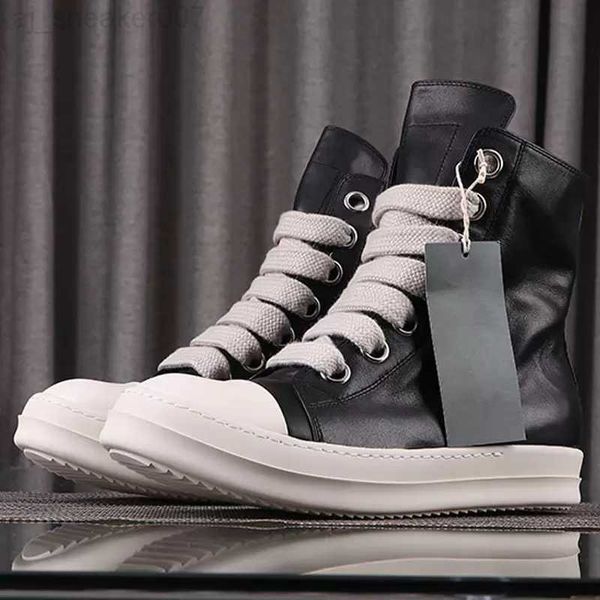 

boots rick designer boot ankle men owens shoe shoes fashion sneakers street dancing rock canvas lace up high women booties lpsa