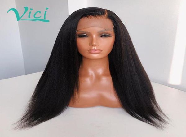 

hd lace frontal wig kinky straight transparent lace wigs invisible front wigs with baby hair 150 brazilian hair5193598, Black;brown
