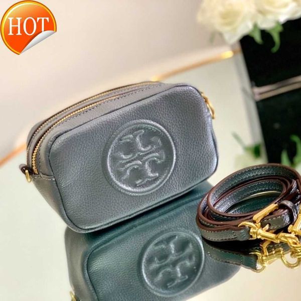 

luxury brand designer shoulder bags cross-body tote women's 2023 new fashion texture leather double zipper li camera gift box packaging