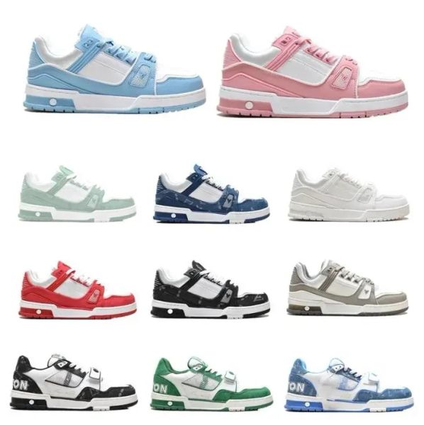 

virgil shoes sneaker 2023 trainer casual new calfskin leather designer abloh white green red blue letter overlays platform low sneakers size